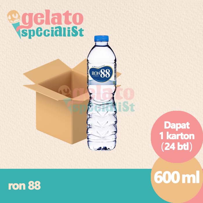 RON88 Air Mineral Botol 600ml 1 dus isi 24pcs