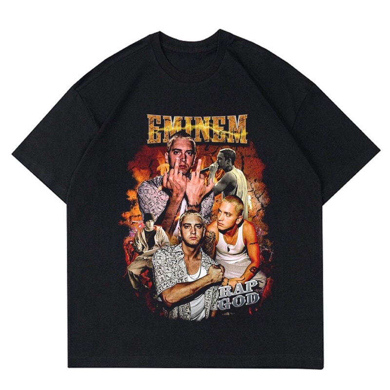 BAJU KAOS VINTAGE RAPP TEE EMINEM “RAP GOD” |T-SHIRT VINTAGE EMINEM|BAJU KAOS PRIA OVERSIZE|EMINEM R