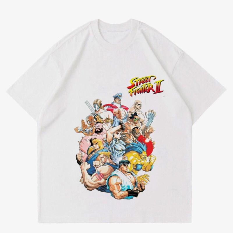 BAJU KAOS ANIME “STREET FIGHTER ll” | T-SHIRT VINTAGE ANIME STREET FIGHTER ll | BAJU KAOS OVERSIZE U