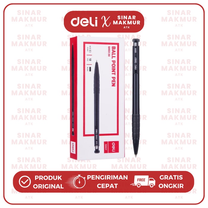 

Rectractable Pen / Pulpen 0.7 mm DELI Q00320