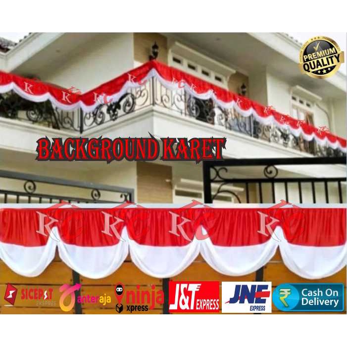 BENDERA BACKGROUND KARET MERAH PUTIH BACKGROUND CANTIK GEDUNG MERAH PUTIH KARET