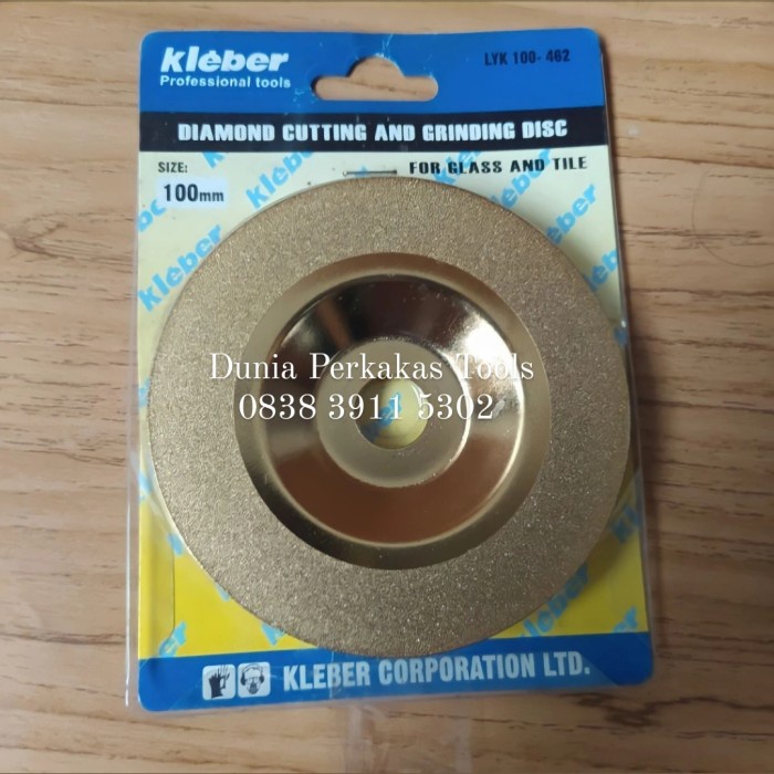 Mata Gerinda Potong dan Poles 4 inch / Alat Potong Kaca Merk Kleber