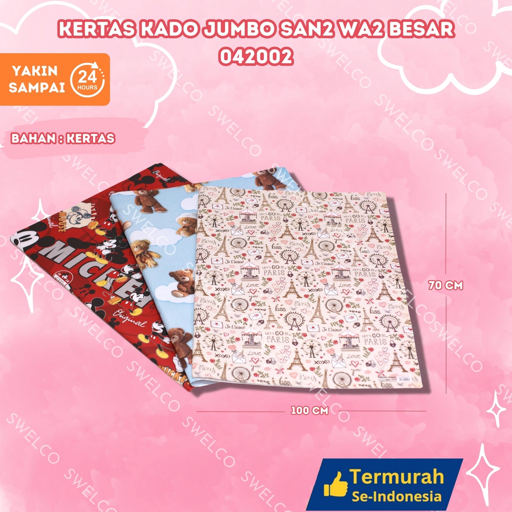 

Kertas Kado Motif Kertas Kado Sansanwawa Jumbo Bungkus Kado