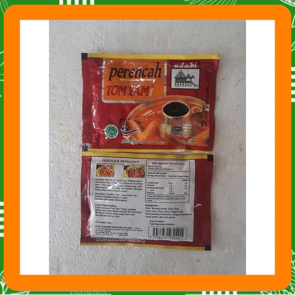 

Adabi tomyum perencah 40 gr Bumbu tomyam Best Seller