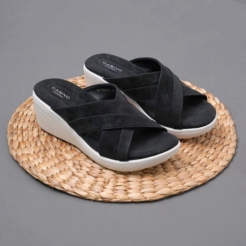 Gabino Sandal Wanita Wedges Slip On Casual Gian - O1CB2002