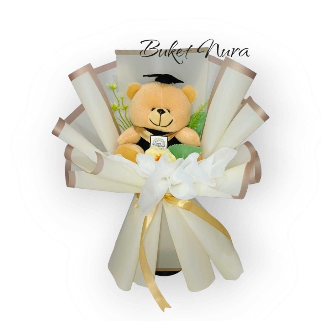 Buket Ulangtahun / Buket Wisuda / Buket Bunga dan Boneka / Buket Untuk Hadiah Kado Wisuda Cewek Cowo