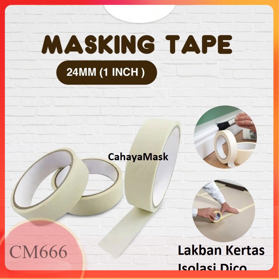 Lakban Kertas 1inch/Isolasi Dico/Plester Dico