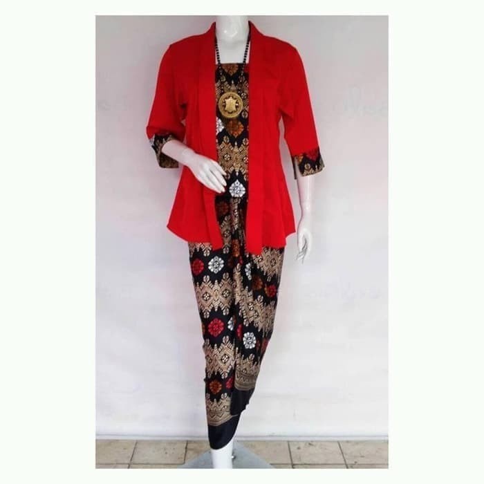 

New Trend Bisa COD Setelan Kebaya Kutu Baru Combi Hitam Dan Merah