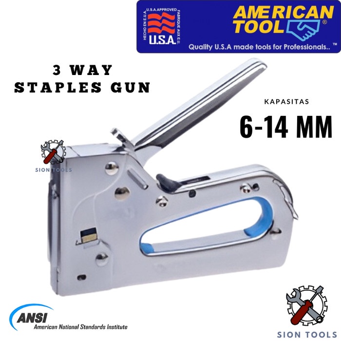 

AMERICAN TOOL STAPLES GUN TACKER 3 IN 1 STAPLE JOK TEMBAK HEKTER 3 WAY