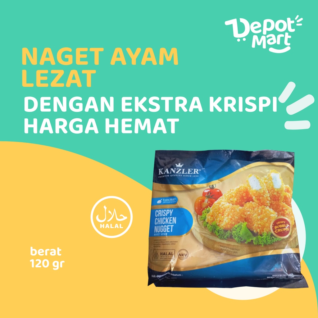 

Kanzler Crispy Chicken Nugget 120 gr Naget Ayam Krispi Lezat