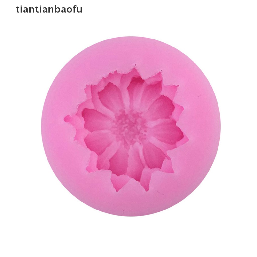 [tiantianbaofu] Cetakan Silikon Bentuk Bunga Daisy DIY Pastry Cupcake Chocolate Bakeware Mould Butik