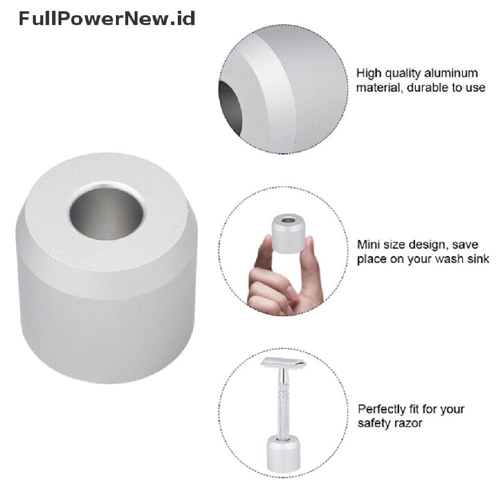 Power Portable Zinc Alloy Alat Cukur Bulat Razor Stand Stabil Base Holder Kamar Mandi ID