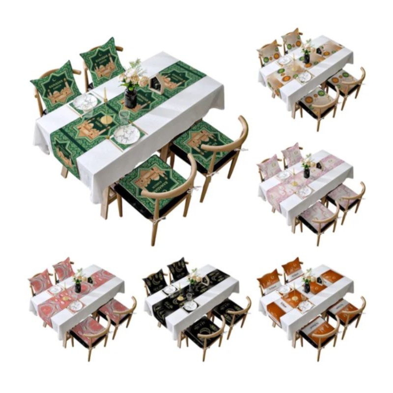Ramadhan Table Runner 180cm / Taplak Meja Makan Tamu Lebaran Dekorasi Eid Mubarak Table Runner / Ram