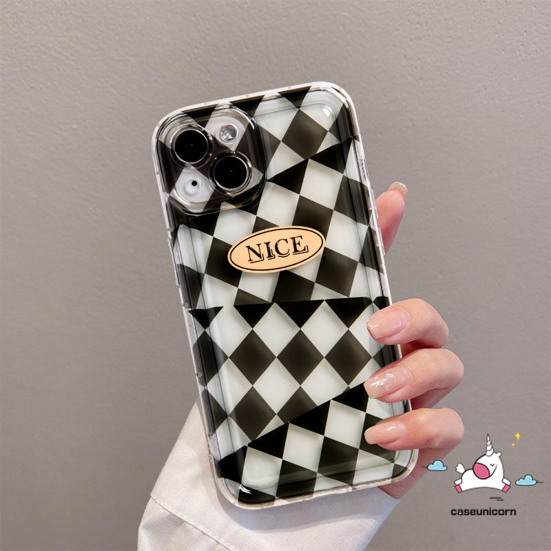 Untuk Realme C55 C30 C53 7i 9i C30s C12 6i 5c25 C35 C15 5i 5s C21Y C11 C33 C20 C3 C1 C17 C25s C25Y C20A Kreatif Seni Garis Berlian Pola Tidak Teratur Airbag Pasangan Soft Case Cover