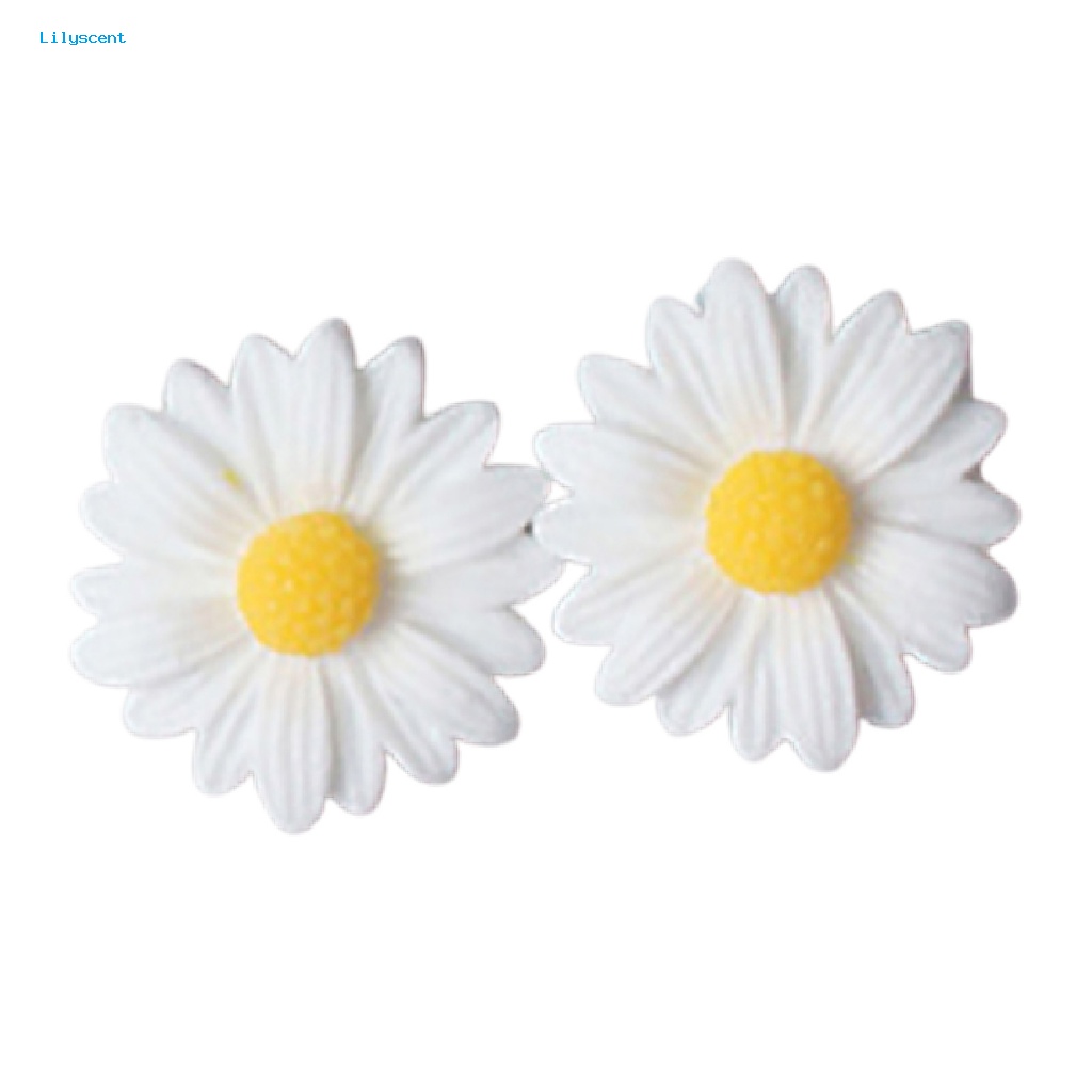 Lilyscent 1pasang Anting Menarik Untuk Pesta Warna Bunga Ear Stud Lucu