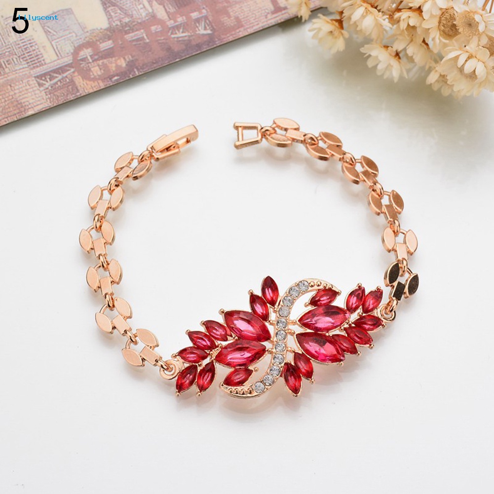 Lilyscent Wanita Gadis Fashion Merak Rantai Bangle Cuff Charm Gelang Perhiasan Hadiah