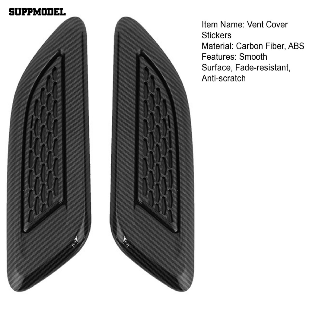 Suppmodel 2Pcs Stiker Lis Mesin Viskositas Kuat Untuk Audio Air Intake Flow Vent Fender Cover Stickers Anti Gores