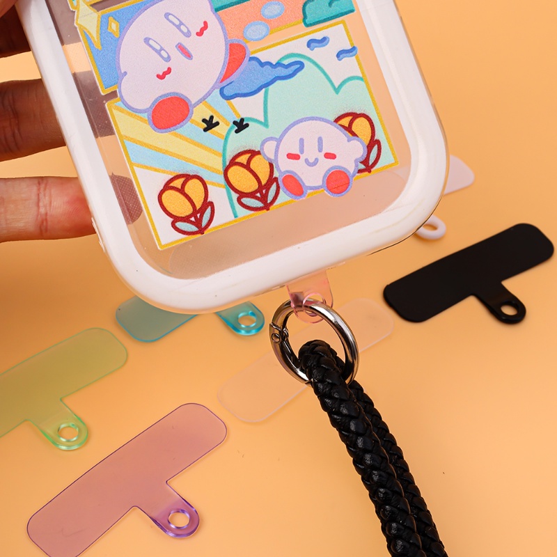 Universal Removable One-piece PVC Tangguh Lembut Lanyard Kartu Warna Cahaya Sederhana Ponsel Penutup Belakang Tempel Patch