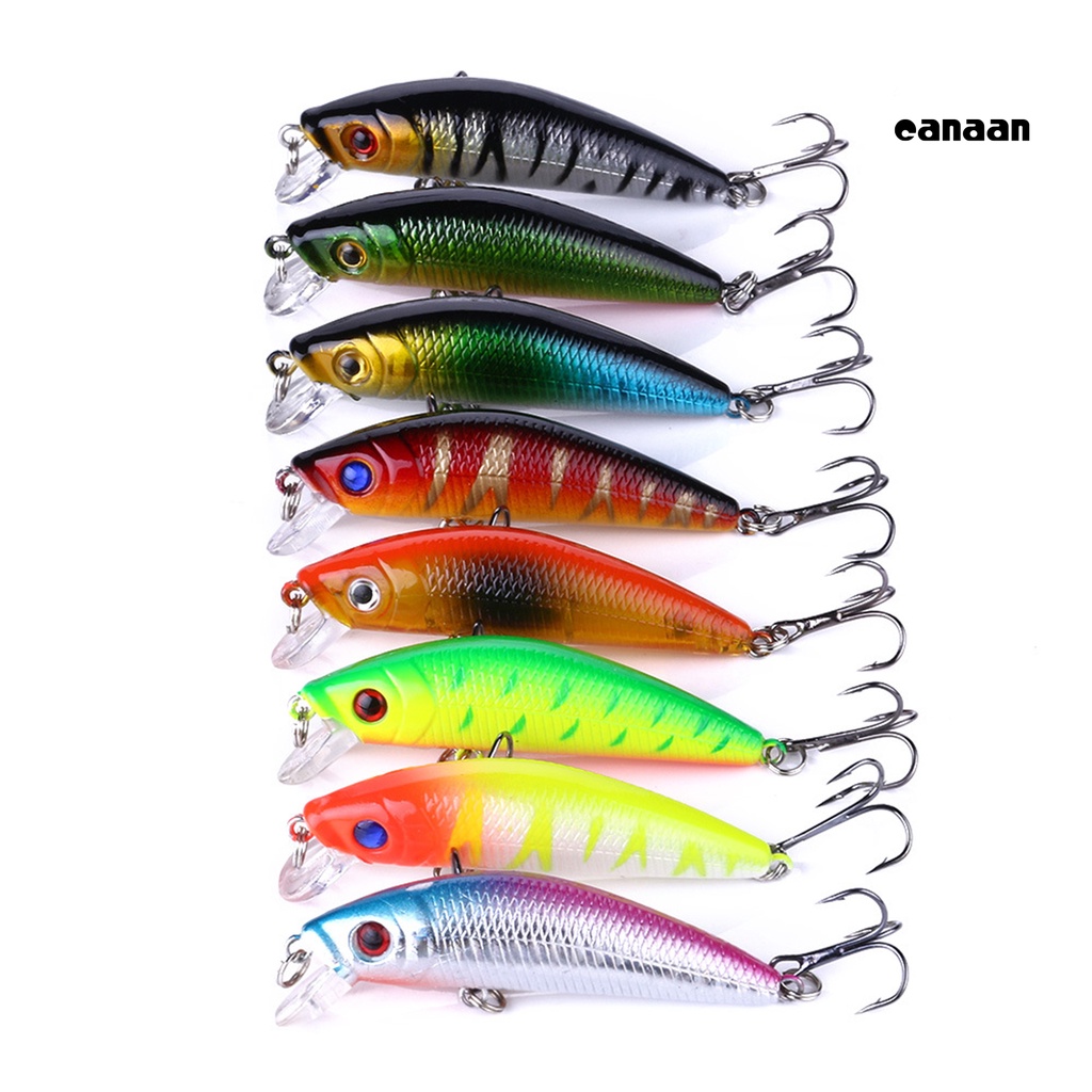 Cnn-7cm/8g Umpan Umpan Treble Hook 3D Mata Lambat Tenggelam Tahan Air Kesetiaan Besar Memancing Bentuk Realistis Dapat Digunakan Kembali Crankbait Memancing Memikat Alat Pancing
