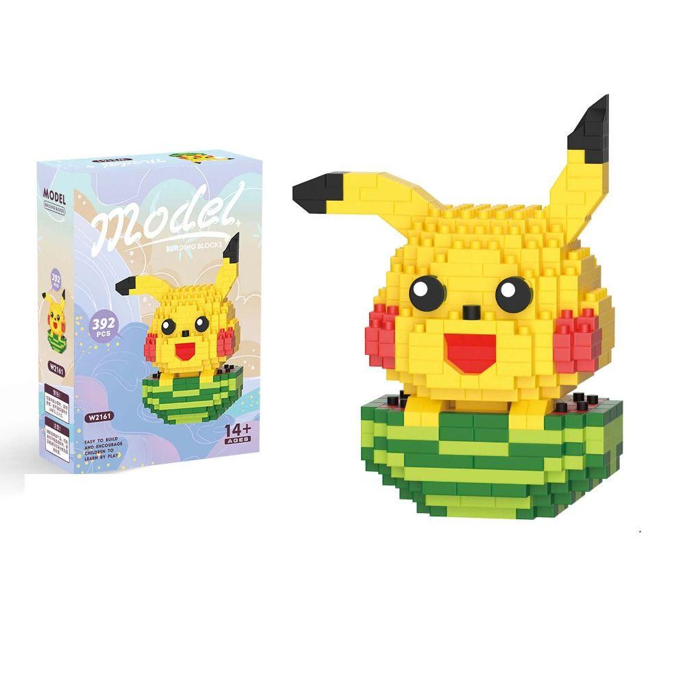 Mxbeauty Mickey Buildding Blocks Brick Angka Mainan LinaBell Pikachu Karakter Kartun Cinnamoroll Blok Bangunan Anak Pikachu Mini Building Block KT Cat Puzzle