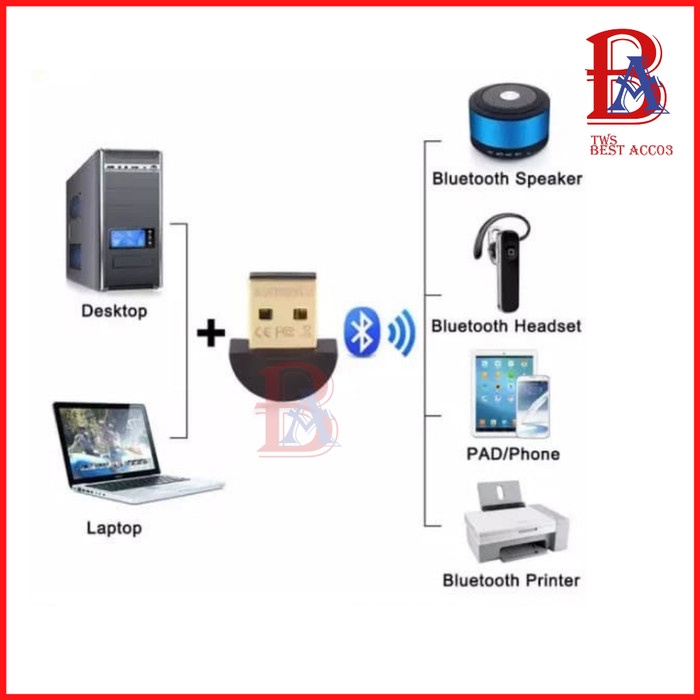 BLUETOOTH 5.0 USB DONGLE ADAPTER VERSI 5.0 CRV / USB BLUETOOTH DONGLE - Driver