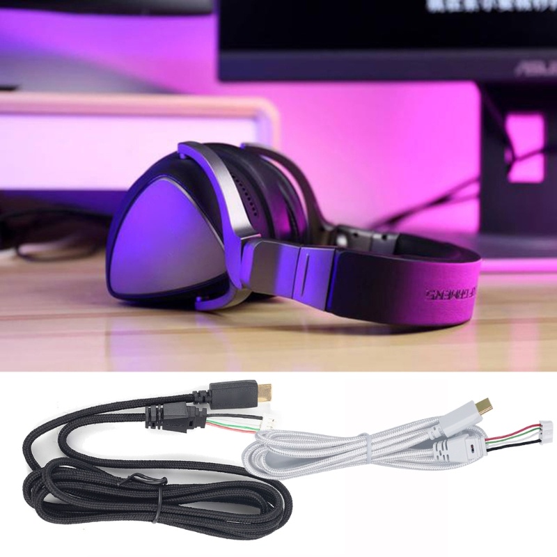 Zzz Kabel Headphone USB C Jalur Kabel Pengganti DIY Lead Untuk ASUS ROG Delta Delta S