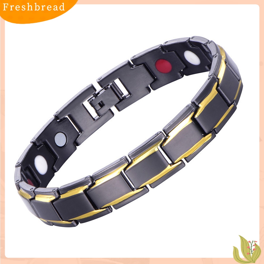 &lt; Freshbread &gt; Fashion Pria Dual Color Care Rantai Gelang Bangle Pesta Perhiasan Hadiah