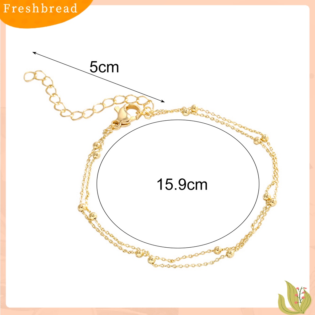 &lt; Freshbread &gt; Gelang Wanita Warna Solid Sederhana Bland Doubel-layer Dipanjangkan Panjang Wanita Bangle Perhiasan Perempuan