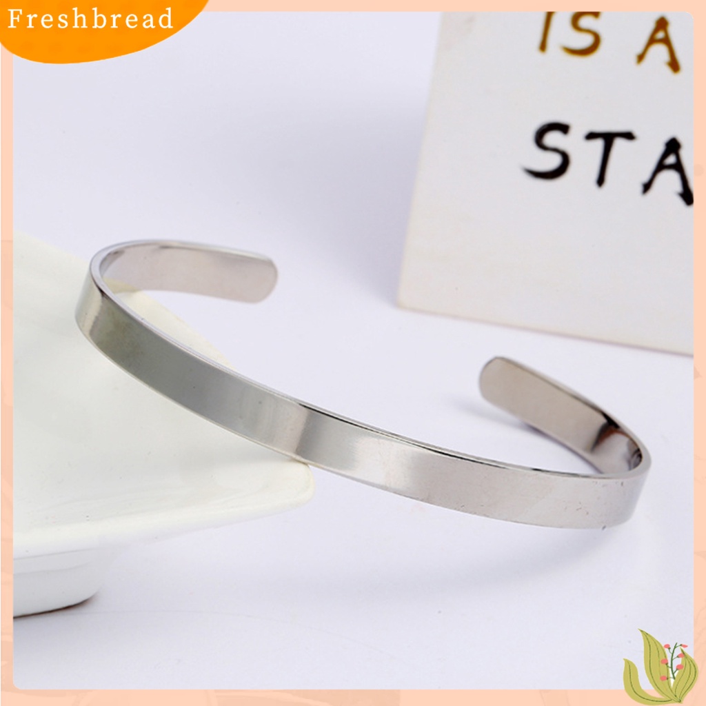 &lt; Freshbread &gt; Gelang Pria Halus Adjustable Anti Karat Warna Solid Wanita Bangle Dewasa Dekorasi