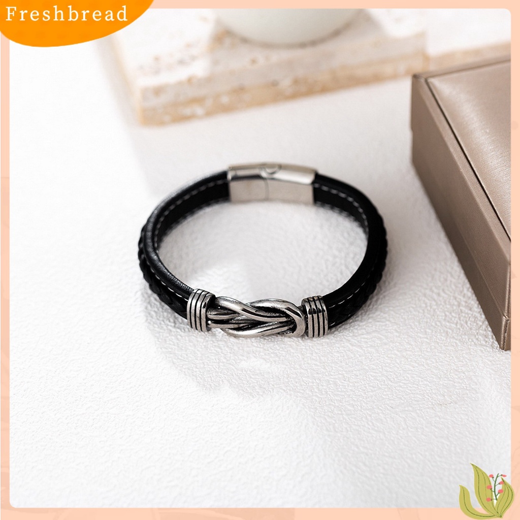 &lt; Freshbread &gt; Pria Gelang Dikepang Gesper Besi Kulit Imitasi Kasual Hip-hop Aksesoris Pakaian Fashion Perhiasan Memutar Alloy Laki-Laki Cuff Bangle Untuk Harian