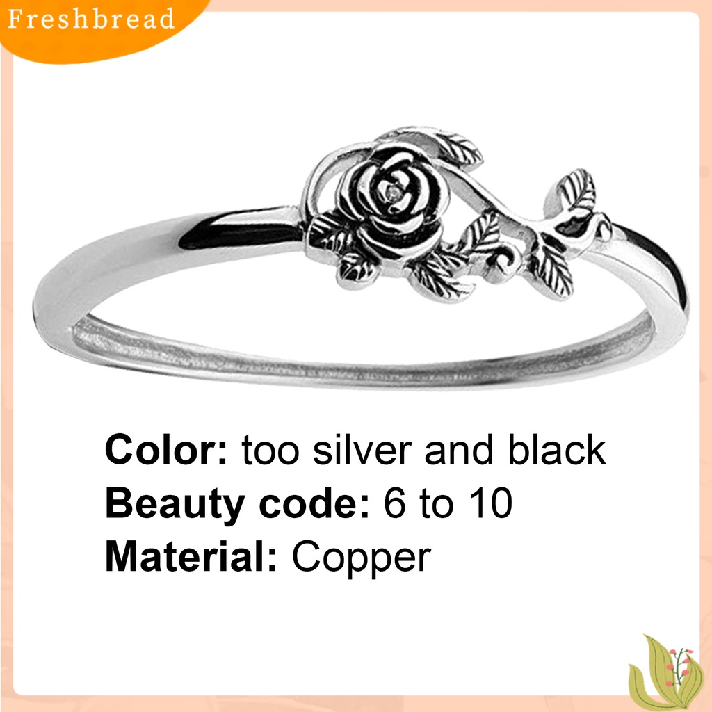 &lt; Freshbread &gt; Cincin Kawin Desain Mawar Cincin Kawin Halus Klasik Elegan Untuk Pernikahan