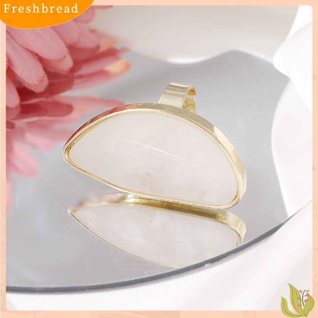 &lt; Freshbread &gt; Cincin Fashion Warna Cerah Artistik Hias Agate Decor Open Ring Untuk Pesta