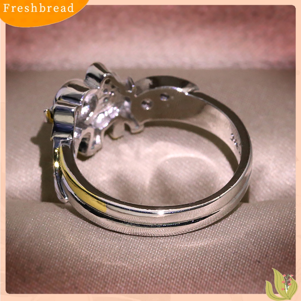 &lt; Freshbread &gt; Cincin Eye-Catching Cantik Mewah Stackable Animal Wedding Finger Rings Untuk Hadiah