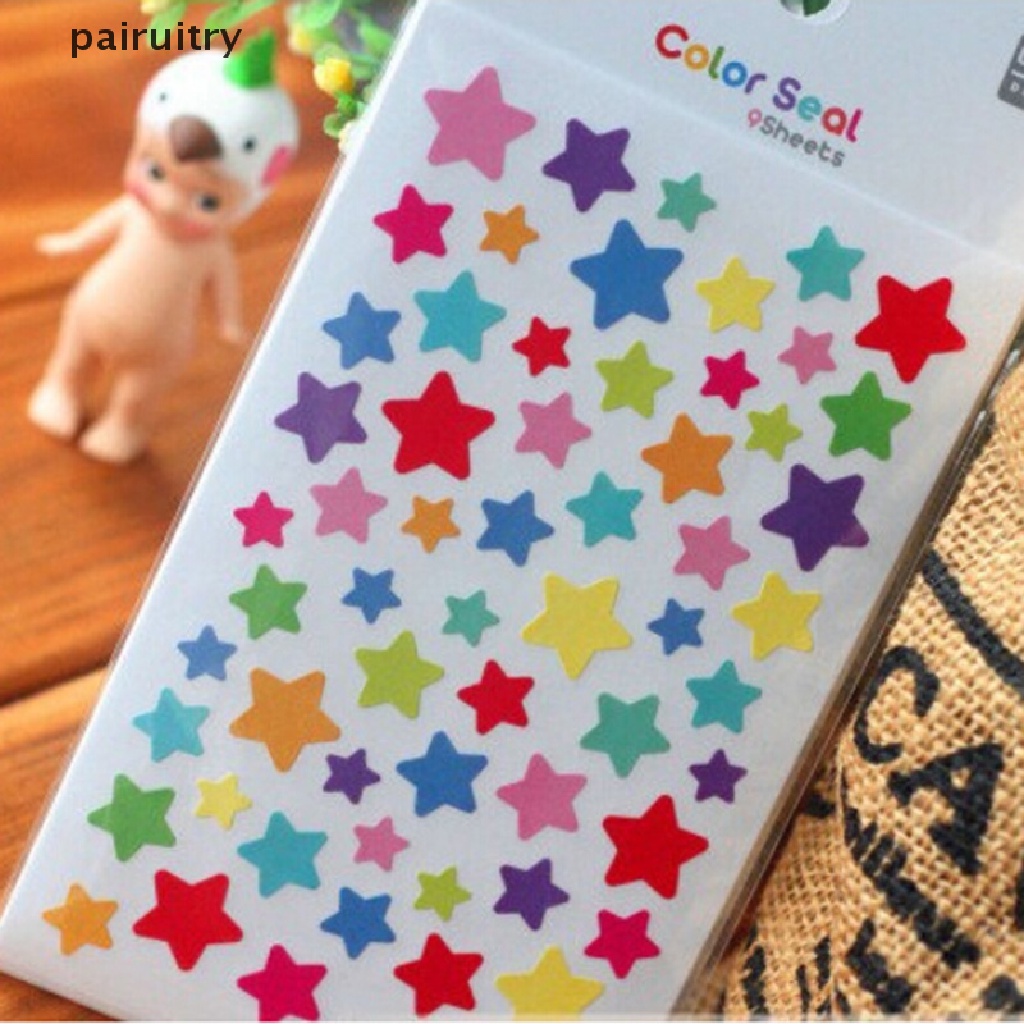 Prt 6Pcs Stiker Hujan Diary Planner Jurnal Scrapbook Ablums Alat Hias PRT