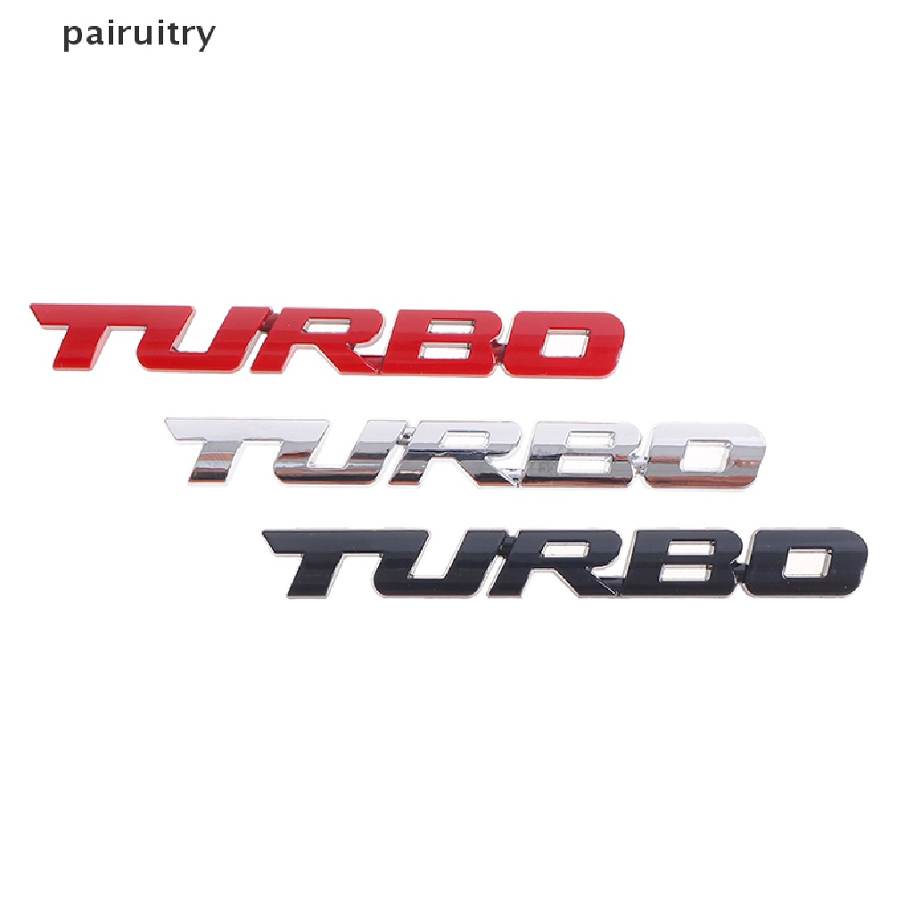 Prt 3D Metal Letter Turbo Mobil Motor Emblem Badge Stiker Hiasan Samping PRT