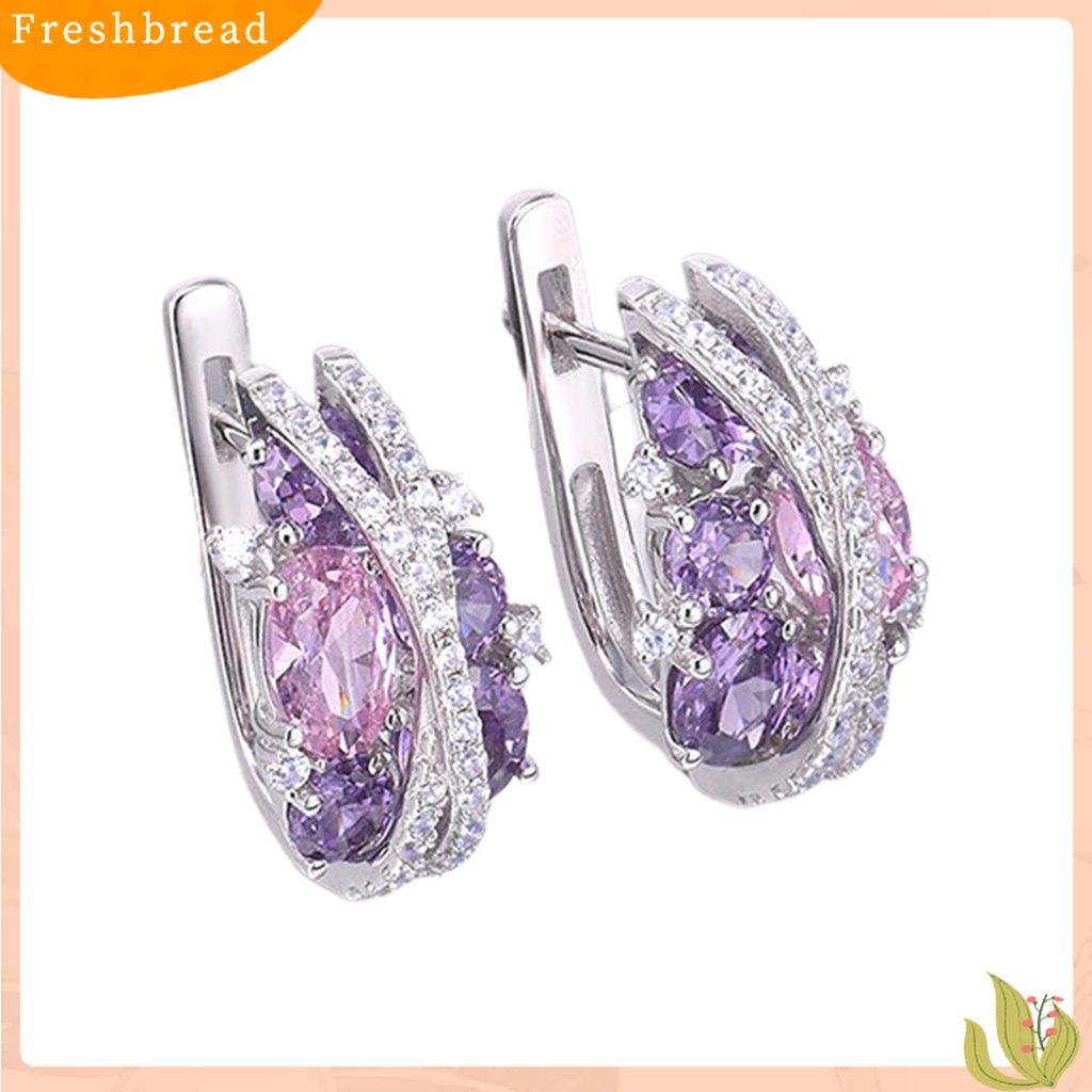< Freshbread > 1pasang Anting Pejantan Double-Layer Berbentuk X Berongga Berkilau Temperamen Berlian Imitasi Dekorasi Tahan Luntur Retro Kreatif Cubic Zirconia Earrings Perhiasan Aksesori
