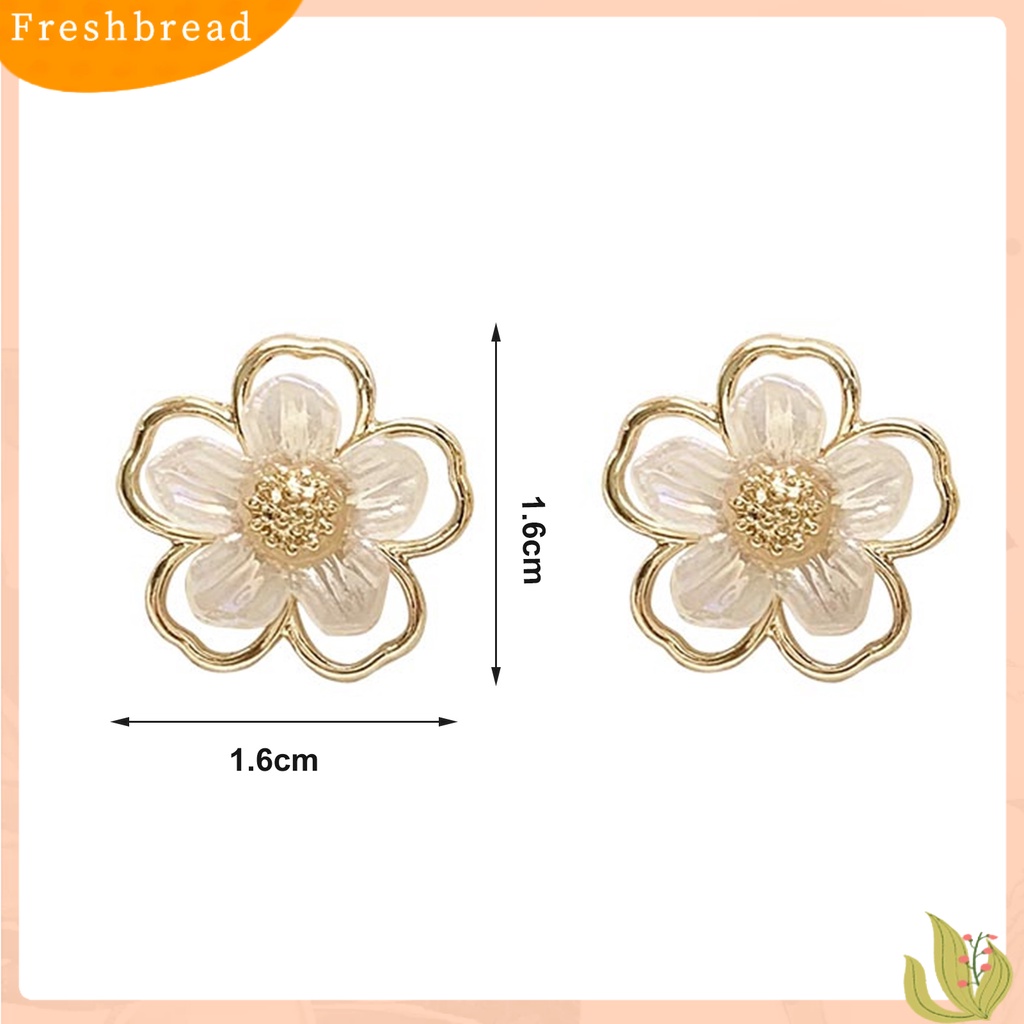 &lt; Freshbread &gt; 1pasang Ear Studs Eye-catching Indah Semua Pertandingan Menawan Tahan Lama Berdandan Anting Temperamen Niche Simetris Untuk Pacaran