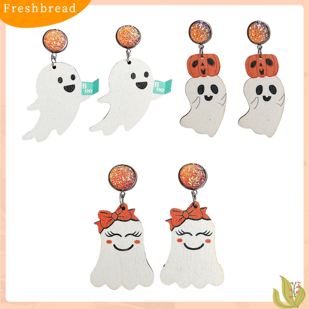 &lt; Freshbread &gt; 1pasang Anting Kreatif Pengerjaan Halus Indah Dekorasi Halloween Anting Labu Lucu Untuk Pesta