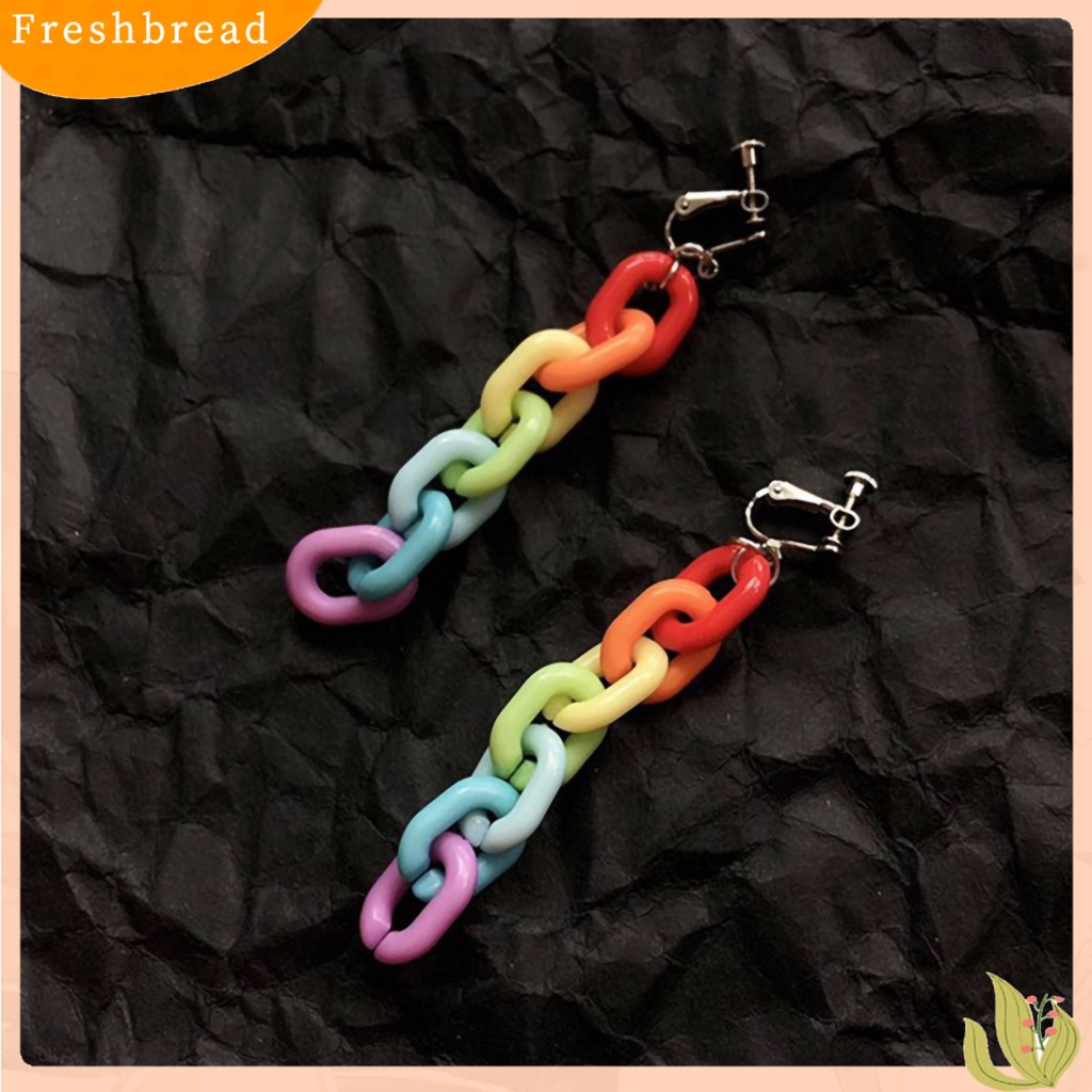 < Freshbread > Ear Hook Warna Permen Kreatif Akrilik Panjang Menjuntai Liontin Telinga Gaya Untuk Pesta