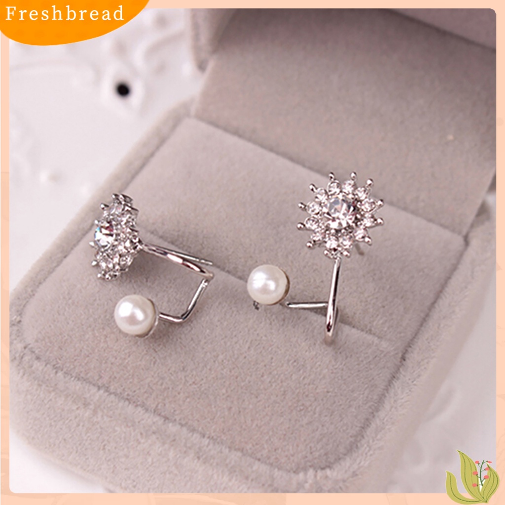 &lt; Freshbread &gt; 1pasang Anting Stud Pengerjaan Halus Elegan Ringan Snowflake Charm Earrings Ear Stud Untuk Pacaran