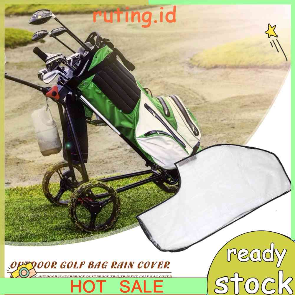 Outdoor Golf Cover PVC Waterproof Pelindung Penutup Hujan Golf Transparan