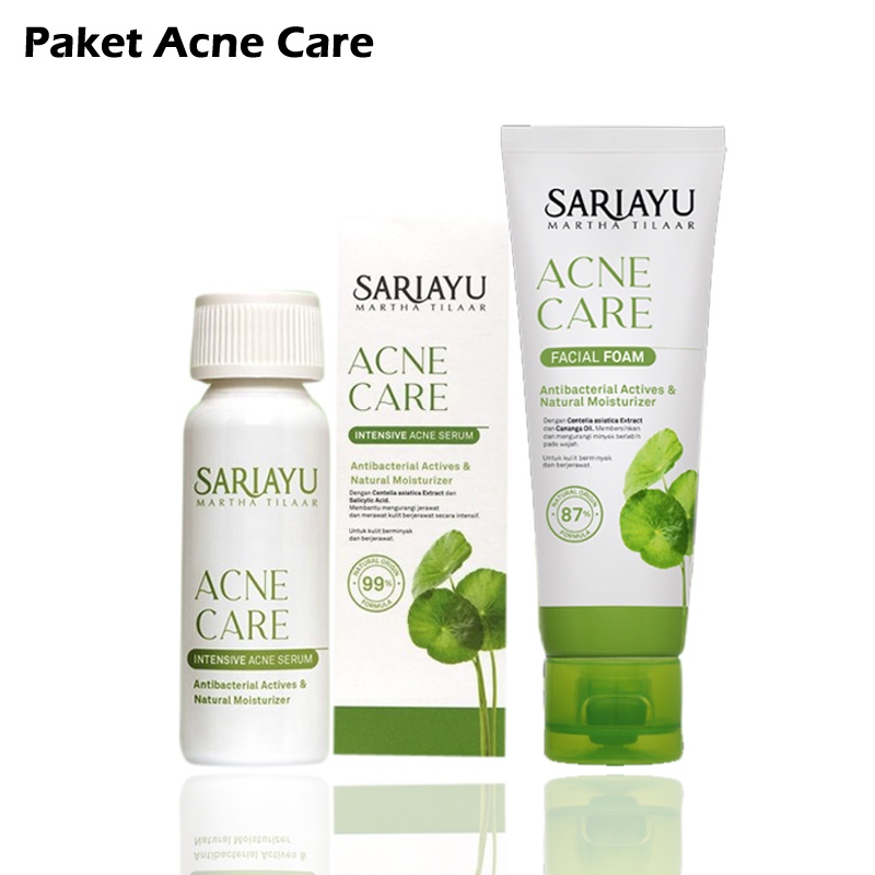 PAKET Acne Care Sariayu Intensive acne care + facial foam acne 100ml )