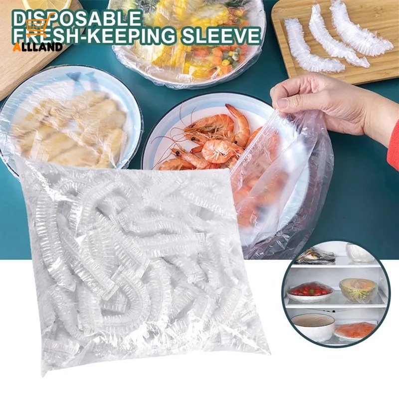 10/50pcs Penutup Makanan Plastik Transparan Sekali Pakai/Kulkas Dapur Anti-String Fresh Keeping Film