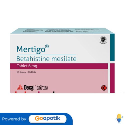 MERTIGO 6 MG BOX 100 TABLET