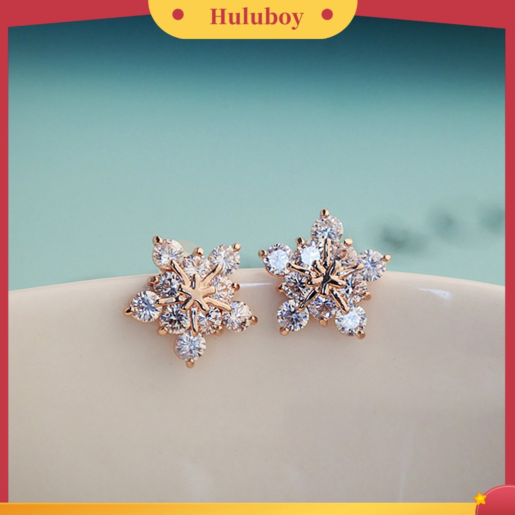 Anting Stud Desain Bunga Kelopak Lima Bahan Alloy Untuk Aksesoris Perhiasan Kencan