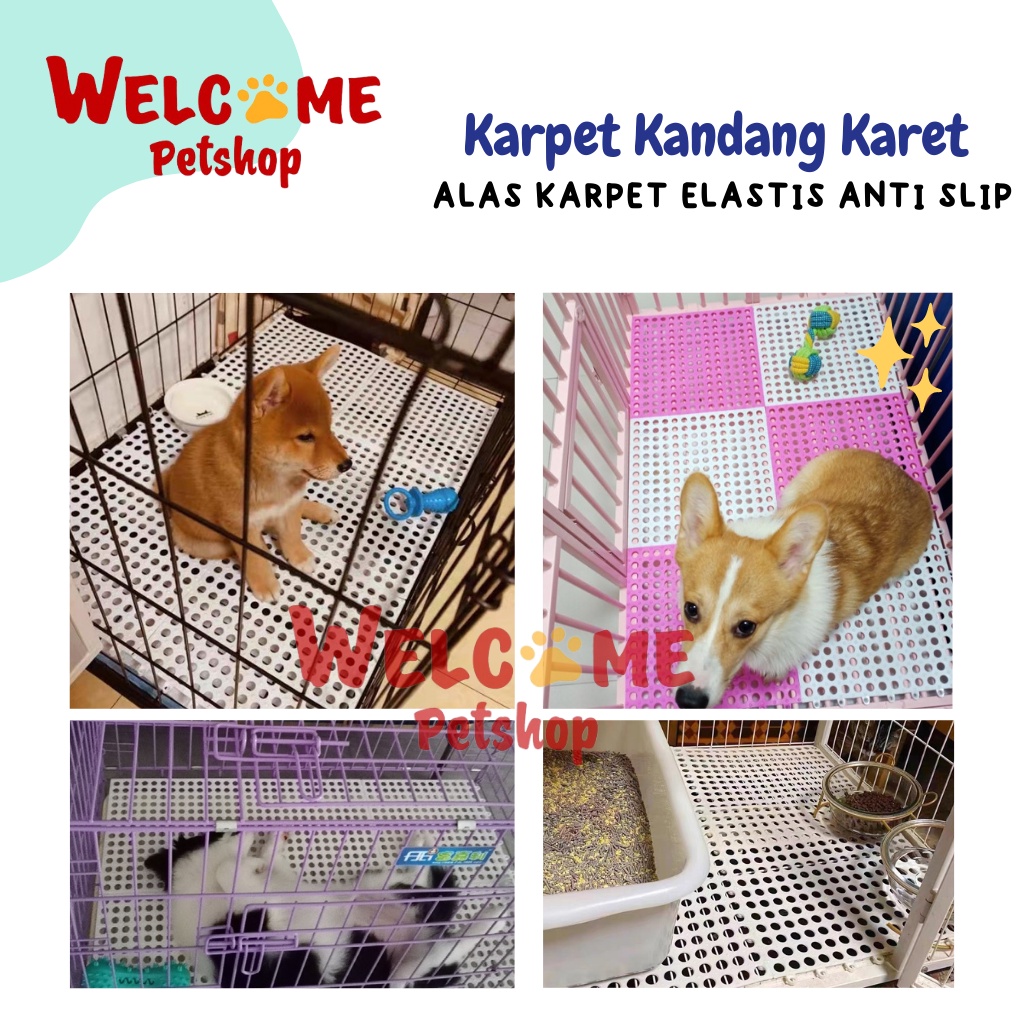 Karpet Alas Kandang Anjing Kucing Kelinci Anti Air Slip Plastik Karet