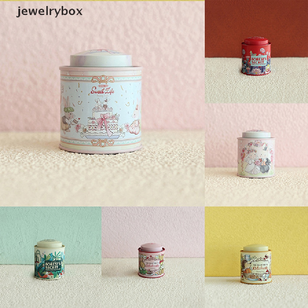 [jewelrybox] Mini Floral Iron Tin Case Sealed Berbunga Kotak Penyimpanan Teh Candy Boxes Butik