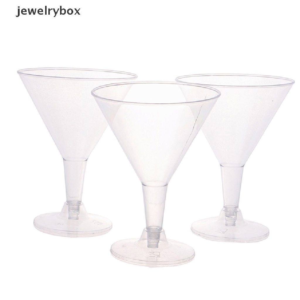 [jewelrybox] 6pcs Gelas Mari Plastik Bening 200ml Gelas Cocktail Sekali Pakai Untuk Butik Pesta