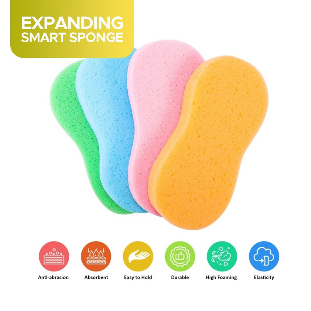 SPONGE BUSA CUCI MOBIL MOTOR PIRING PREMIUM EXPANDING SMART SPONGE SPONS BUSA COMPRES  BUSA CUCI PIRING / SPONS CUCI KENDARAAN /EXPANDING SMART SPONGE SPONS