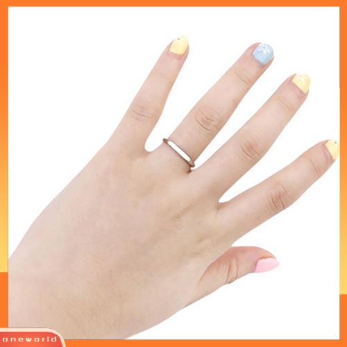 Cincin Kawin Polos Besi Anti Karat Unisex Lebar 2MM